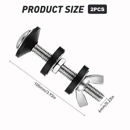 2 sztuki śrub mocujących zbiornik toalety M6 x 100 mm stal - obrazek 3