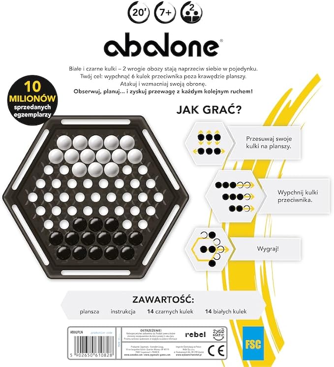 Zygomatic Gra planszowa Abalone Classic - obrazek 2