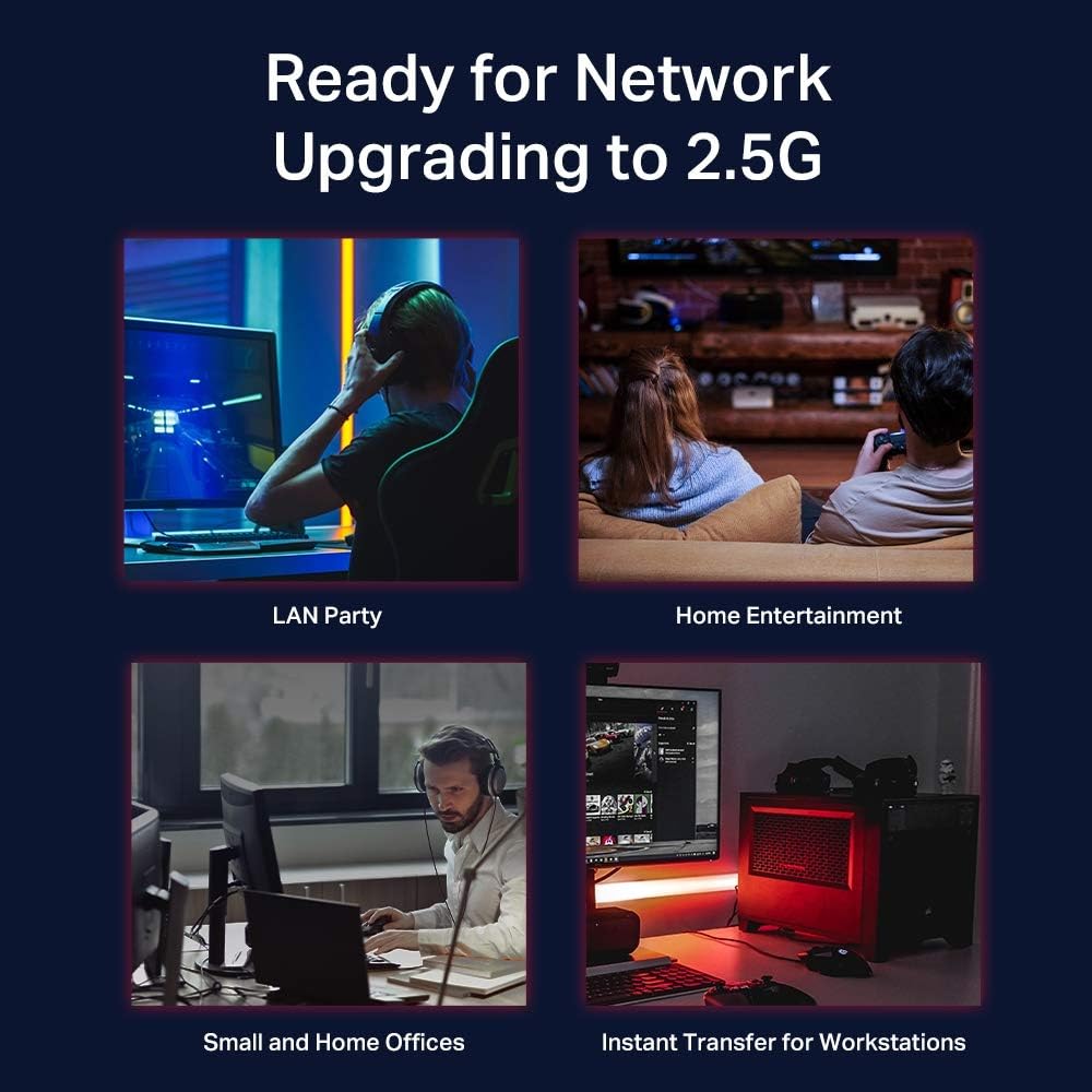 TP-Link TL-SG108-M2 | Przełącznik 2.5G 8× 2.5 Gb/s | Metalowa obudowa | Obsługa Multi-Gig | Idealny do WiFi 6, NAS, stacji roboczych - obrazek 6