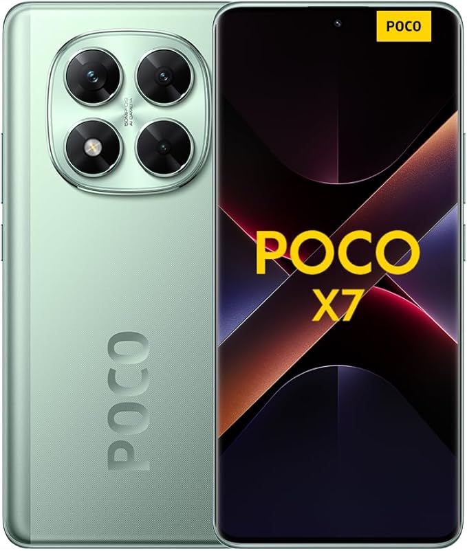 XIAOMI Smartfon POCO X7, 12+512 GB, zielony, aparat główny 50 MP z OIS, bateria 5110mAh, IP68 (ładowarka nie jest dołączona) (wersja francuska + 2 lata)