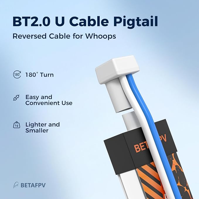 BETAPFV BT2.0 U Cable Pigitail with 40mm 22AWG Male Connector for 1S - obrazek 2
