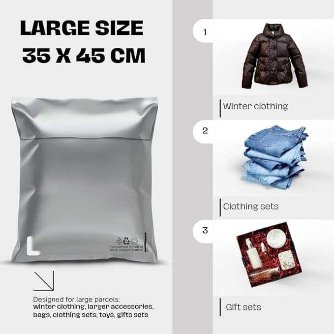 RAGO® Plastikowe torebki wysyłkowe I foliopaki M-10 sztuk - obrazek 6