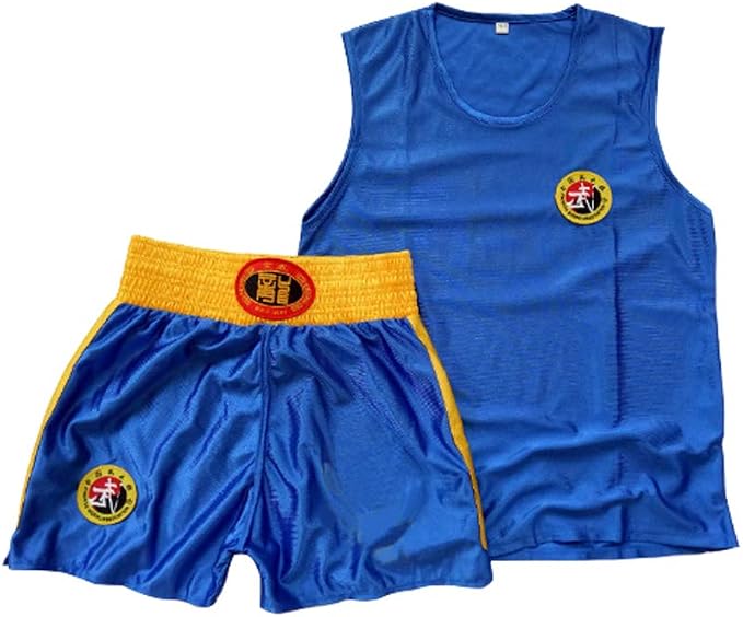 Inlefen Dziecięce ubranko sanda, dla chłopców i dziewczynek, dla dorosłych, bokserki, Muay Thai, odzież do sportów walki, odzież sportowa, niebieski, 150 cm