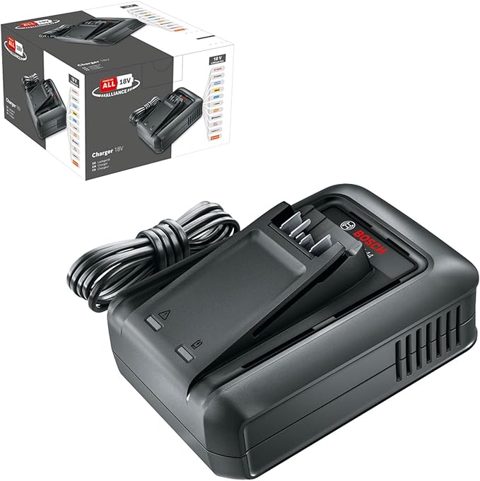 Bosch szybka ładowarka AL 18V-44 (system 18V, czas ład. ak. 2,0/2,5/4,0/6,0 Ah: 34/44/59/87 min, zintegrowany uchwyt ścienny)