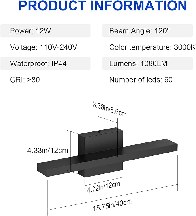 Klighten Lampa LED nad lustro łazienkowe - obrazek 5