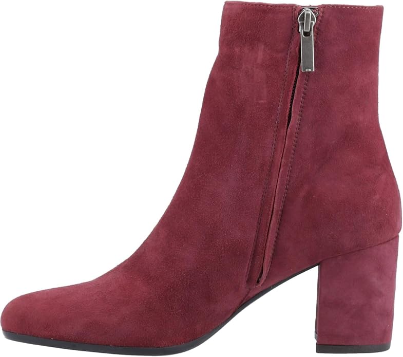 Hush Puppies Octavia zamszowe damskie botki na obcasie Bordeaux - obrazek 3