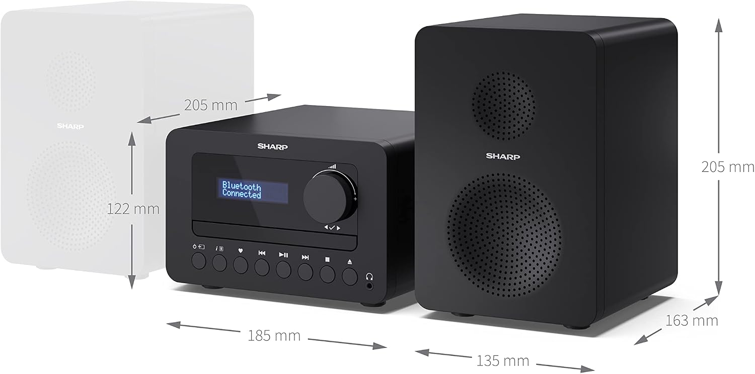 Sharp XL-B520D(BK) Zestaw Stereo, Czarny, 40W - obrazek 7