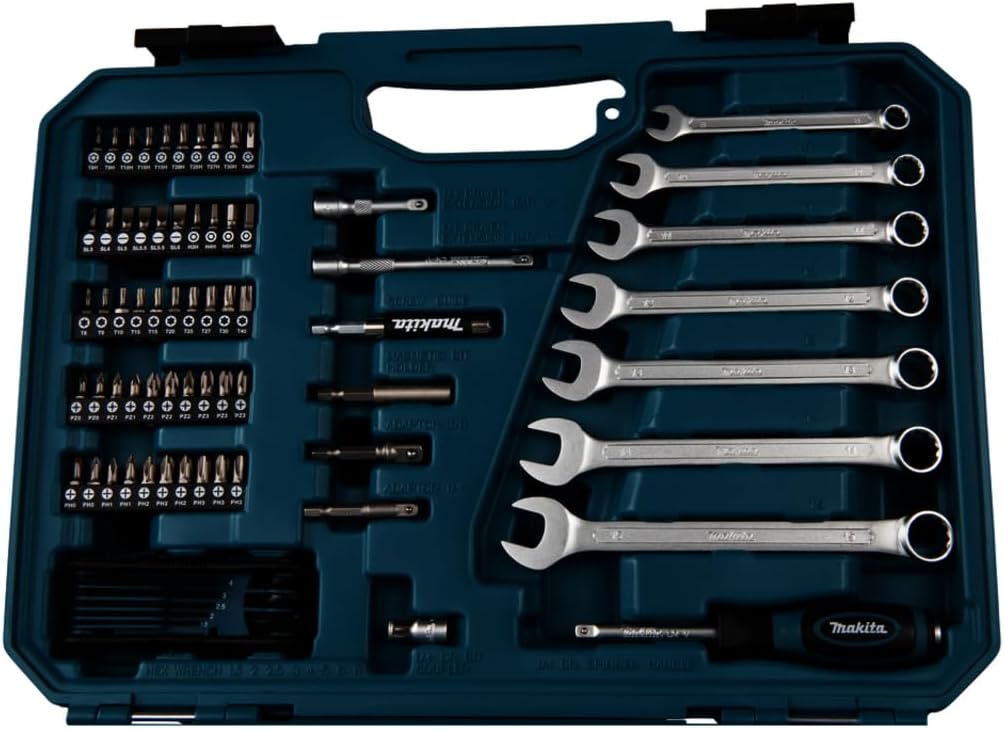 Makita E-06616 zestaw konserwacyjny, niebieski/czarny, 120-częściowy - obrazek 6