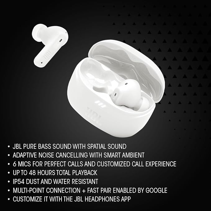 JBL Tune Beam 2 Bezprzewodowe Słuchawki Douszne Bluetooth z Redukcją - obrazek 2