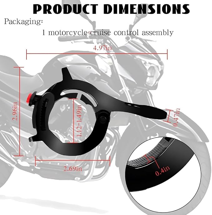 Tempomat motocyklowy uchwyt gazowy z wytrzymałego materiału ABS - obrazek 2