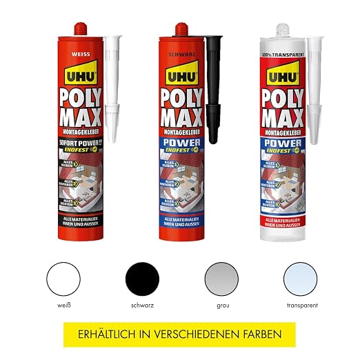 UHU 47260 Poly MAX 10 SEK Instant Power przezroczysty klej montażowy - obrazek 7