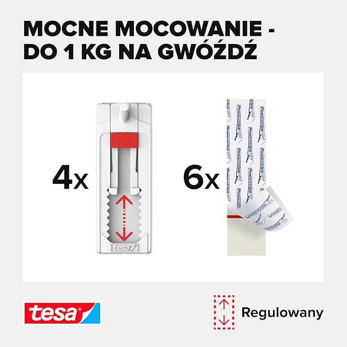 Tesa Powerstrips Gwóźdż Samoprzylepny - obrazek 4