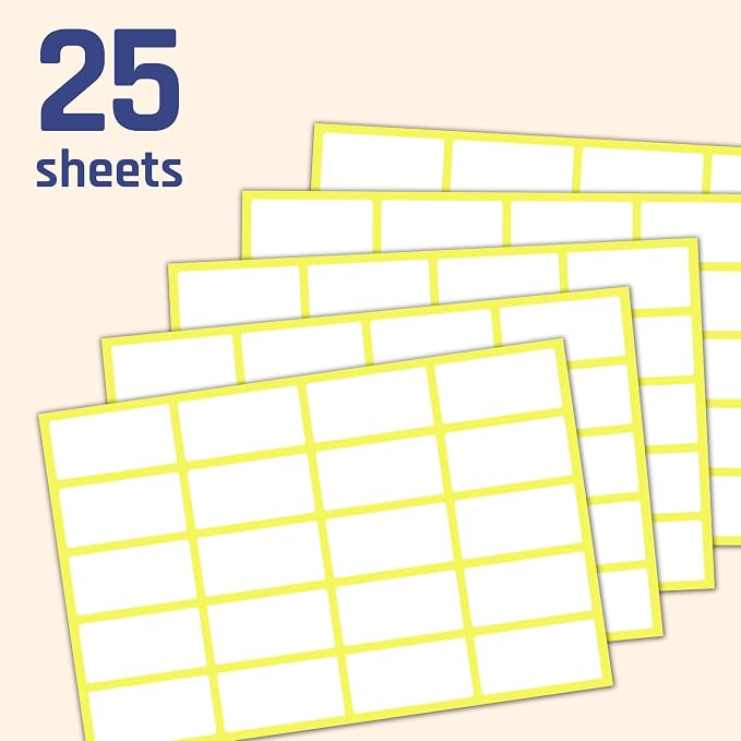 500 Sztuk 40 x 20 mm Białe Naklejki Cenowe Etykieta Samoprzylepna - obrazek 3