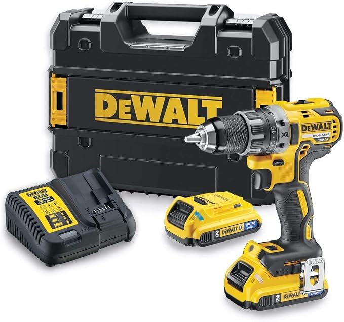 DEWALT Wiertarko-wkrętarka 18V XR w zestawie z dwoma akumulatorami