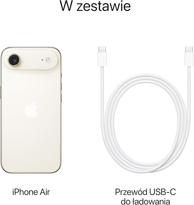 Apple iPhone Air 256 GB: Najsmuklejszy iPhone w historii z wyświetlaczem 6,5 cala z technologią ProMotion do 120 Hz, mocarnym czipem A19 Pro i baterią na cały dzień; Jasne złoto - obrazek 7