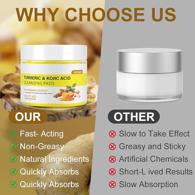 Aomig Turmeric Acid Cleansing Pads 50 sztuk płatków - obrazek 6