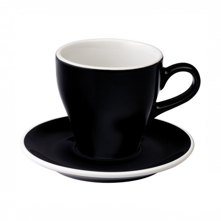 Loveramics Tulip - Filiżanka i spodek Cafe Latte 280 ml - Black