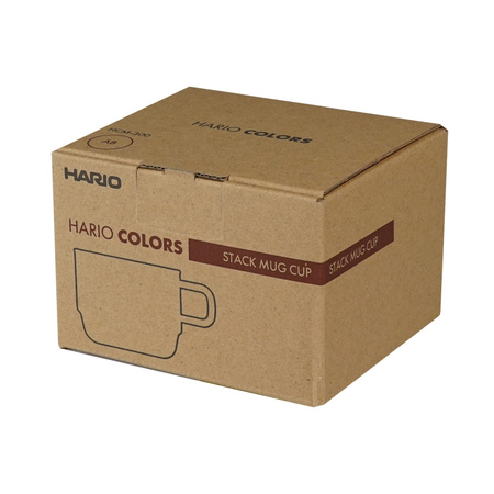 Hario - Colors Stacking Mug Cup - Szklany kubek bursztynowy 300ml - obrazek 2