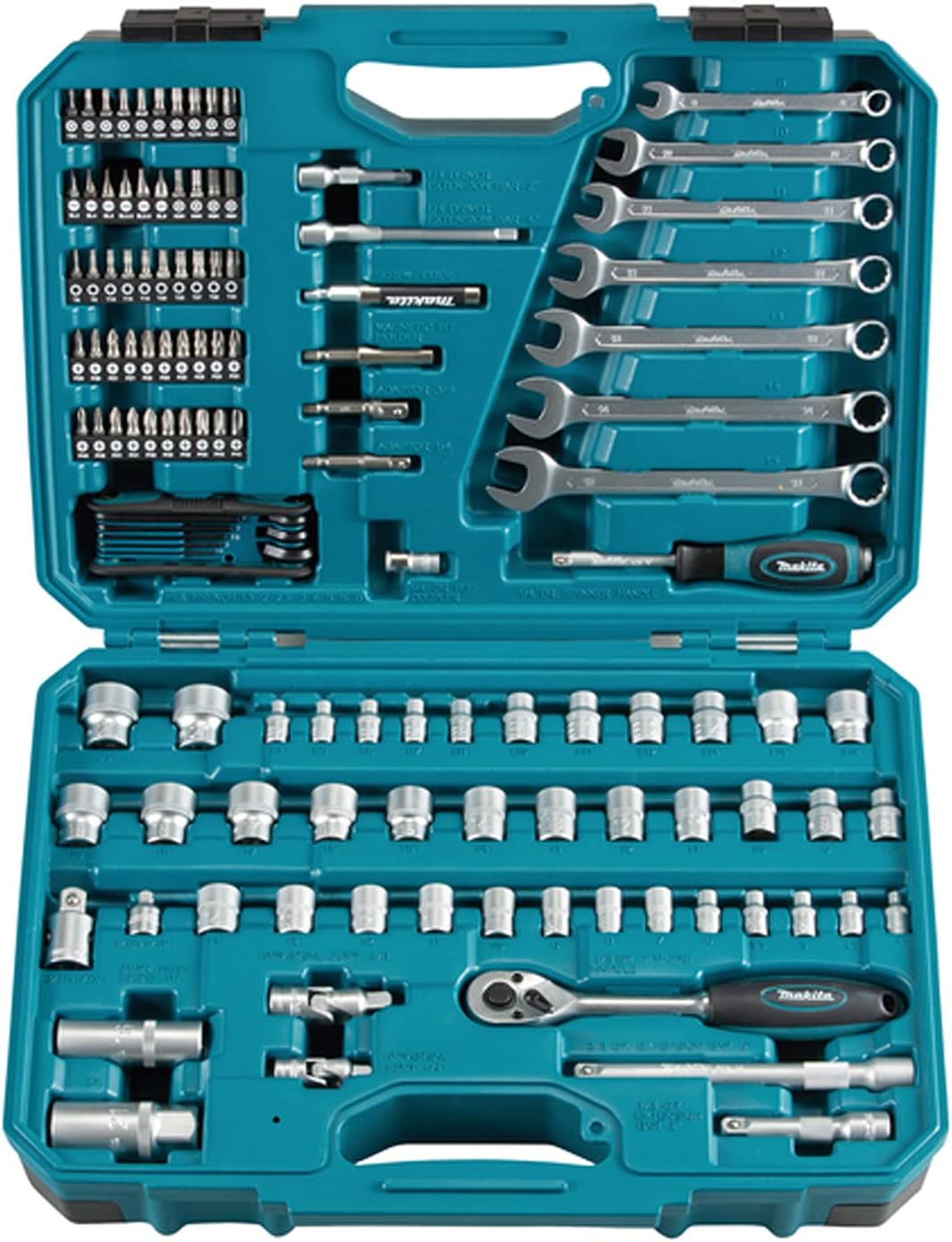 Makita E-06616 zestaw konserwacyjny, niebieski/czarny, 120-częściowy - obrazek 2