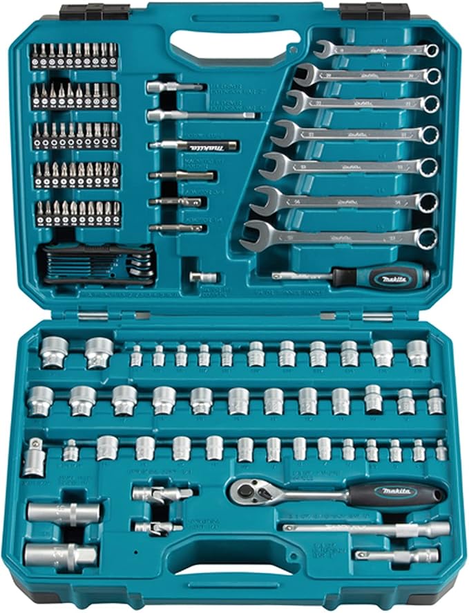 Makita E-06616 zestaw konserwacyjny, niebieski/czarny, 120-częściowy