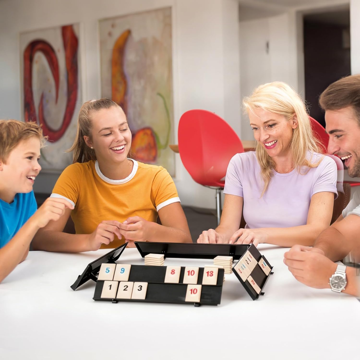 Rummy Classic Mini Rami zestaw zabawczy z kartami i uchwytami - obrazek 7