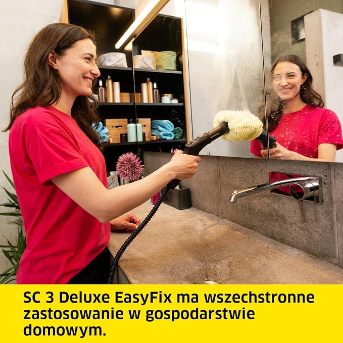 Kärcher Parownica SC 3 Deluxe EasyFix, ciśnienie: 3,5 bar, czas nagrzewania: 30 s, moc: 1.900 W, wydajność: 75 m², pojemność: 1 l, zestaw do czyszczenia podłóg, dysze i okrągła szczotka - obrazek 3