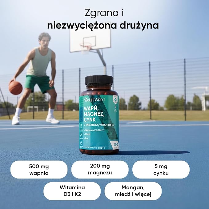 Wapń Magnez i Cynk z Witaminami D3 - obrazek 2