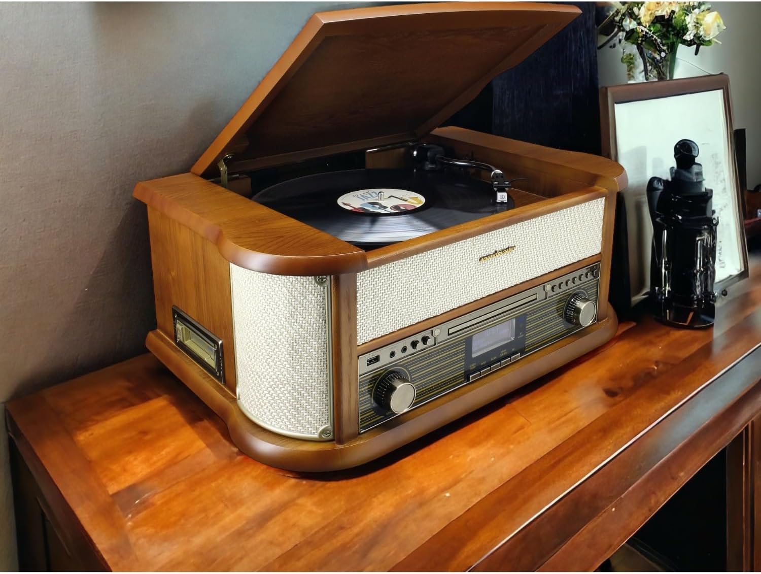 Soundmaster NR546BE DAB+ FM radio cyfrowe stereo z gramofonem - obrazek 3
