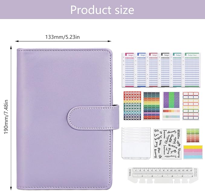 Składnik do pierścieni A6-30 Piece Money Binder z kopertami - obrazek 3