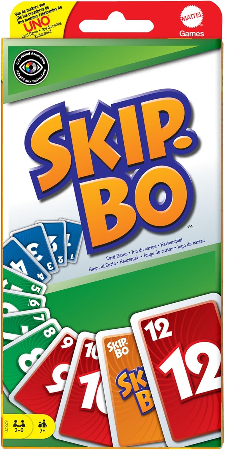 Mattel Games 52370 Gra Karciana Skip-Bo i Gra Rodzinna odpowiednia - obrazek 2