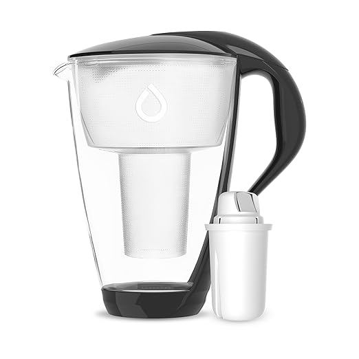 DAFI Szklany dzbanek filtrujący CRYSTAL LED 2 l Czarny