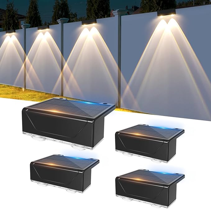 Liyade Lampy solarne na ogrodzenie