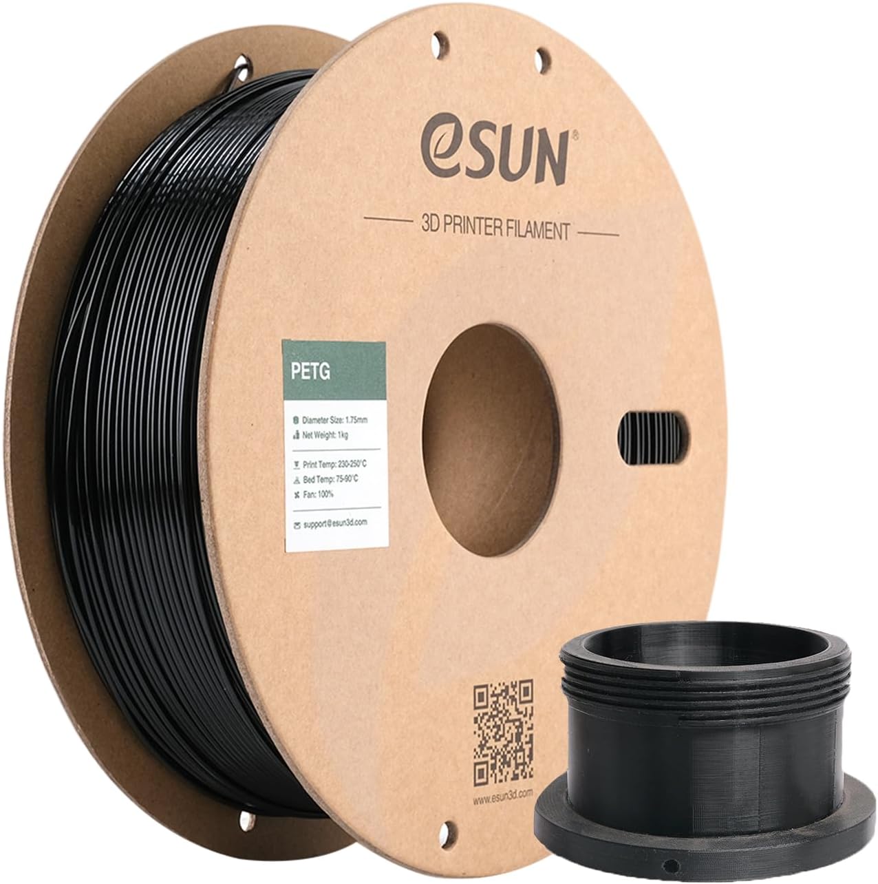 eSUN PETG Filamenty 1.75mm 1kg Czarny - obrazek 2