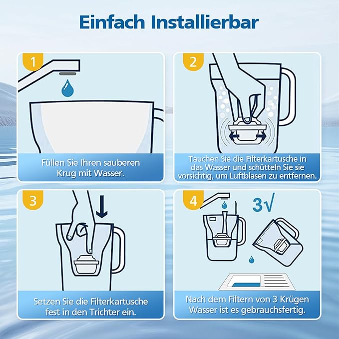 12 wkładów filtrujących do wody, kompatybilne z BRITA Maxtra+, Maxtra Plus | Wkłady filtrujące zamiennik do zbiornika na wodę Brita Maxtra Plus, Style, Marella, Elemaris XL, Aluna - obrazek 7