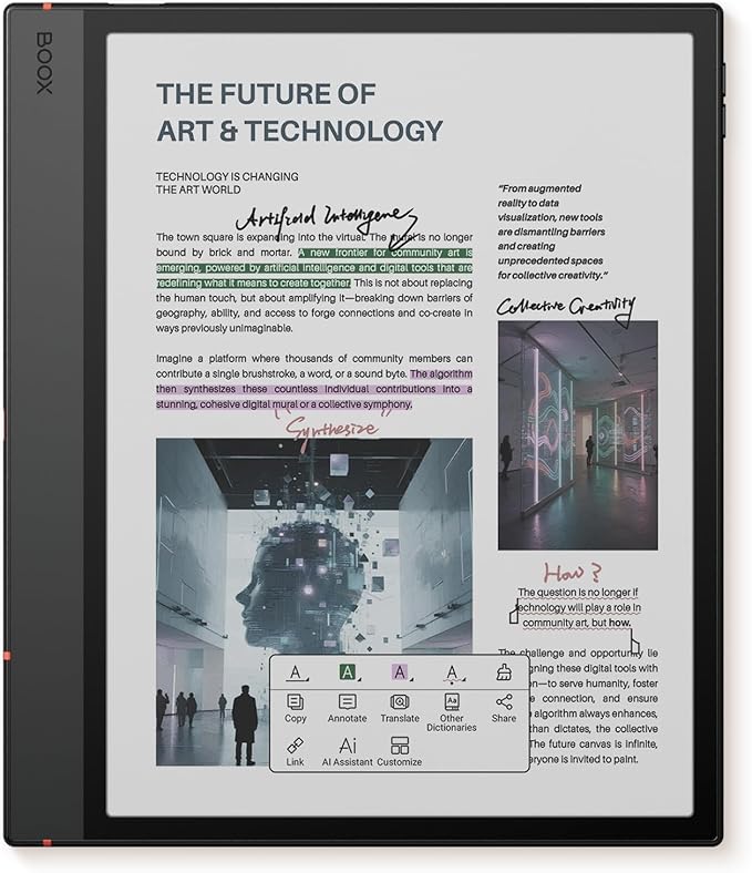 BOOX Note Air5 C 10,3 cala Czytnik e-Papierów 64 GB Android 15 Kolor E-Ink Tablety