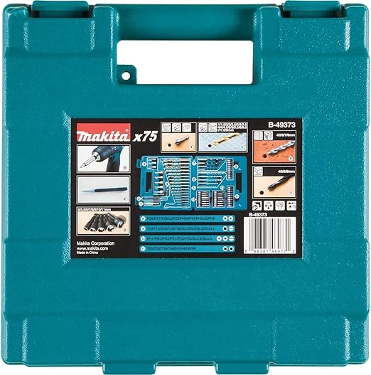 Makita B-49373 Wiercenie i Wkręcanie, 18 V, Niebieski, zestaw 75 Sztuk - obrazek 3