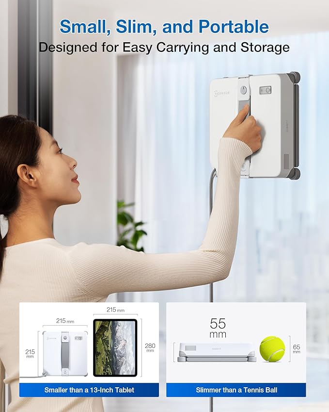 ECOVACS WINBOT Mini 2 robot do mycia okien ze szczotkami narożnymi - obrazek 3