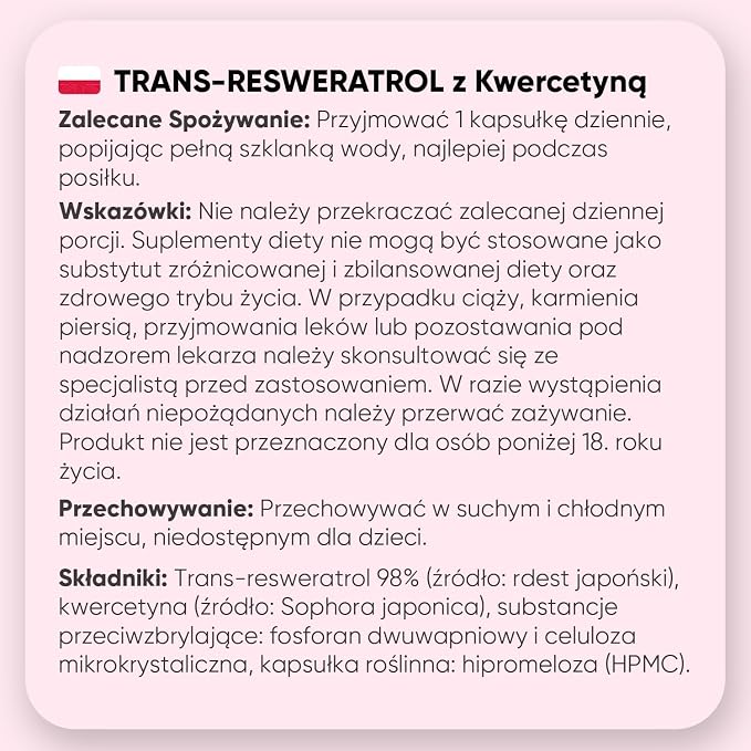 Trans Resweratrol 550 mg z Kwercetyną 50 mg - obrazek 4