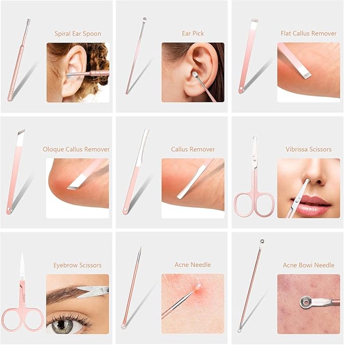 URAQT Obcinaczki do paznokci zestaw do manicure - obrazek 6