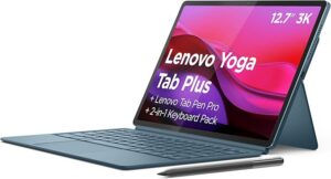 Lenovo Yoga Tab Plus tablet 12,7″ 3K (Qualcomm Snapdragon 8 Gen 3, 16 GB RAM, 256 GB UFS 4.0, 144 Hz, Wi-Fi 7, Bluetooth 5.4, Android 14) Tidal Teal, w zestawie klawiatura + długopis