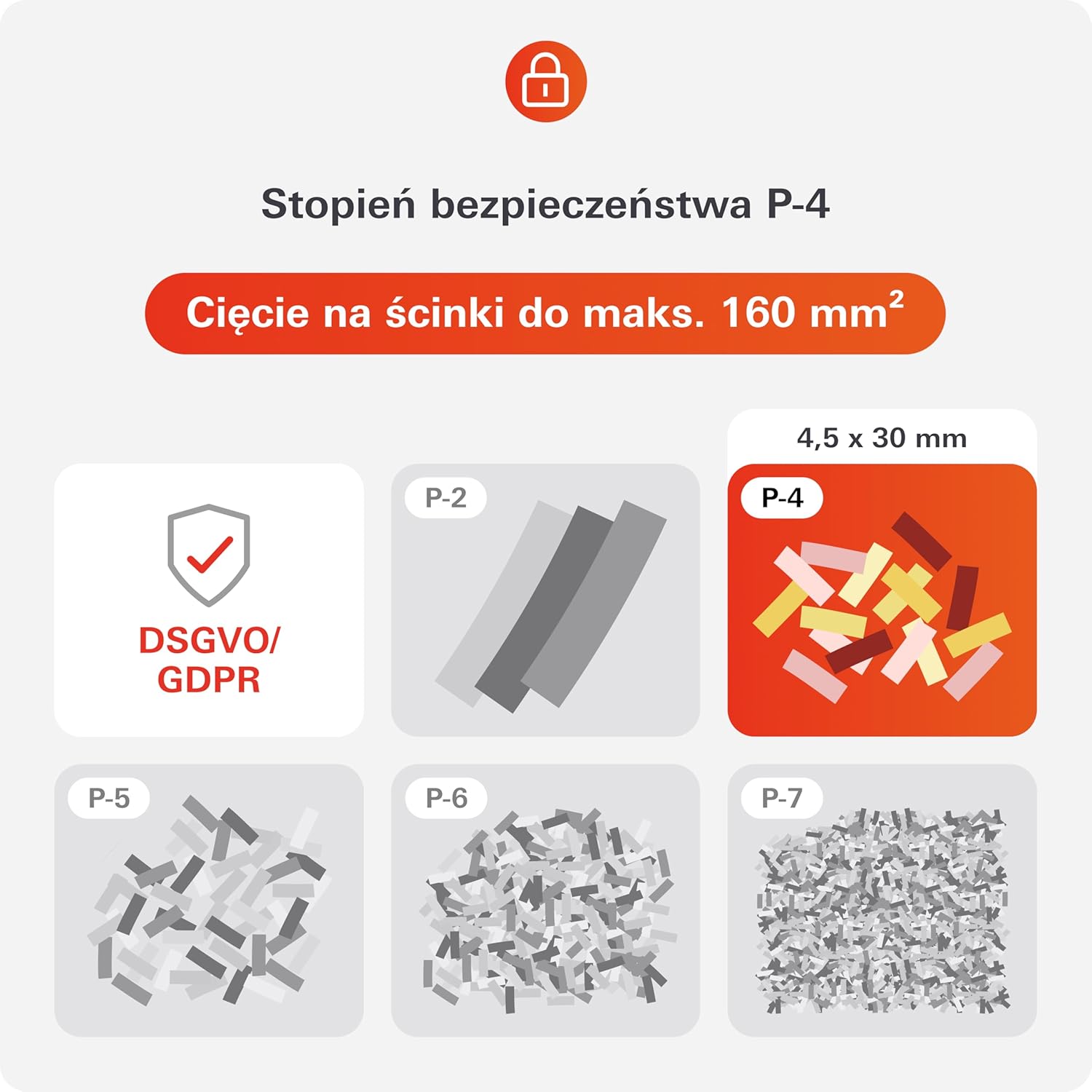 Hsm Shredstar X10 1045111 Niszczarka, Biały, do 10 arkuszy - obrazek 5