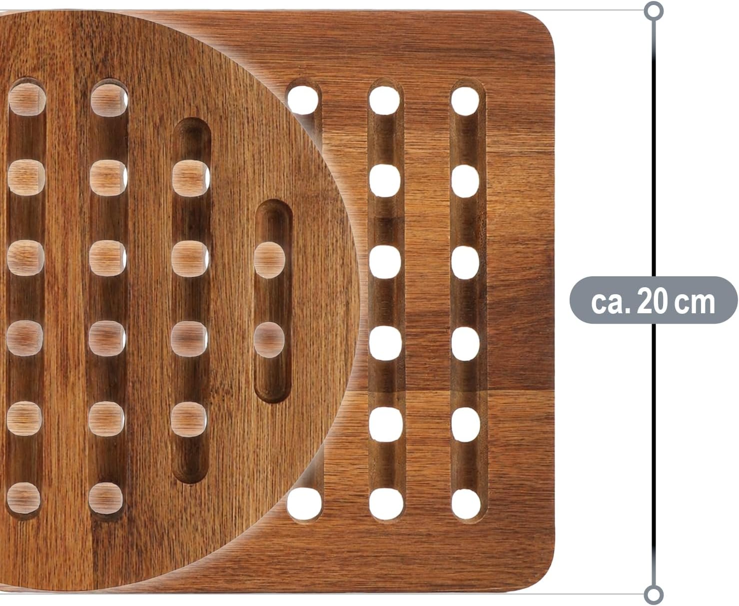 com-four® 2x podkladka z drewna akacjowego - obrazek 4