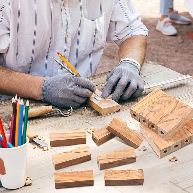 Zestaw drewnianych pisaków 20 wstępnie nawierconych półfabrykatów - obrazek 2