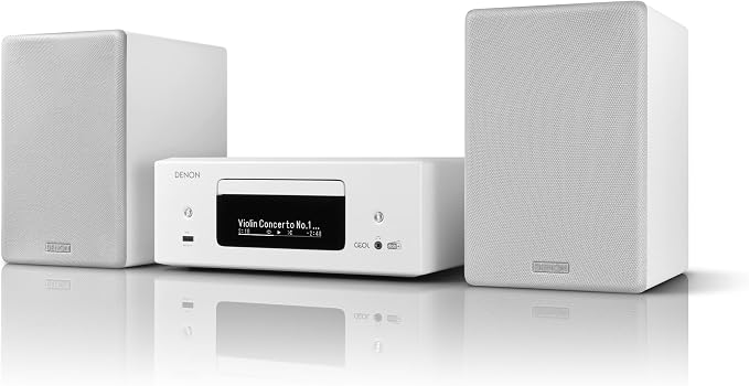 Denon CEOL N-12DAB kompaktowy zestaw, wzmacniacz HiFi z głośnikami, odtwarzacz CD, strumieniowe przesyłanie muzyki, HEOS Multiroom, Bluetooth, WLAN, AirPlay 2, kompatybilny z Alexą, 2 wejścia - obrazek 3