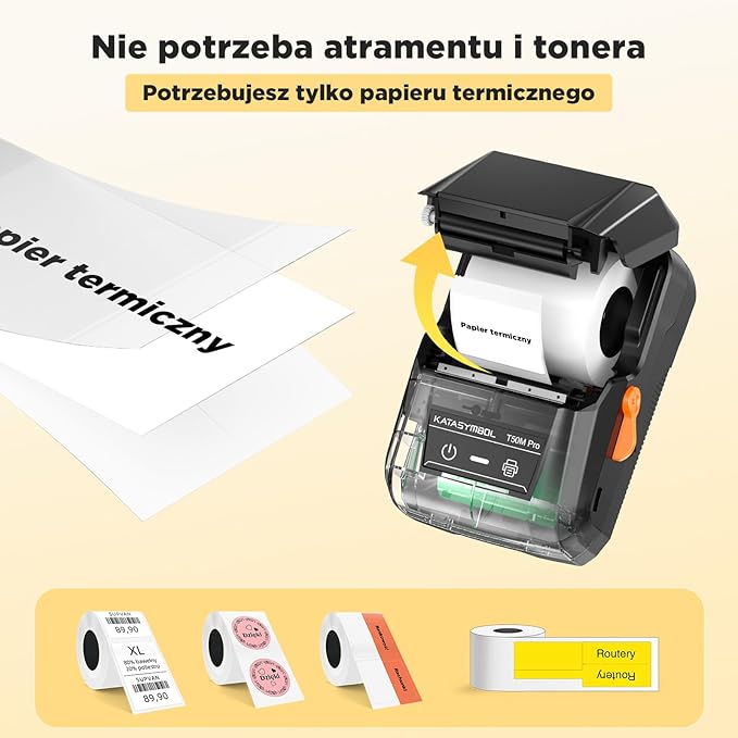 SUPVAN T50M Pro Drukarka Etykiet Bluetooth z Wodoodpornych Etykiet | 660+ Ikon, 50+ Ramkami, 30+ Czcionek, Dla Androida i iOS, Obsługuje Etykiety o Szerokości 20–50 mm, Do Szkoły, Biura i Domu - obrazek 7