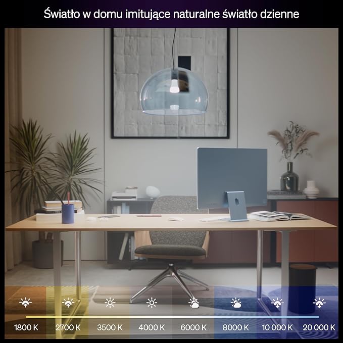 Żarów Philips Hue Smart LED A67, White and Color Ambiance, trzonek E27, 11,8 W, pełne spektrum światła 1000K–20000K, 1600 lumenów, przyciem, działa z Alexa, Google Assistant i Apple Home, op. 1 szt. - obrazek 3