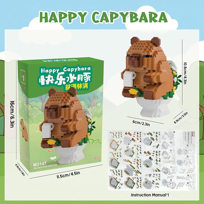 Bloki Konstrukcyjne Capybara 610 Sztuk Zestawów Konstrukcyjnych - obrazek 3