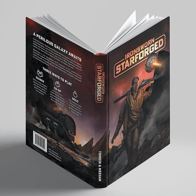 Ironsworn: Starforged - Deluxe Edition Rulebook - książka RPG w twardej oprawie, samodzielna przygoda, centrum człowieka, science fiction, 3 tryby gry (eskortowany, kooperacja, solo), 404 strony, - obrazek 2