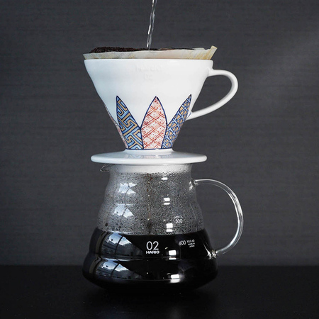 HARIO drip ceramiczny TACHIKICHI V60 Shonzui 1-4 fil. biały - obrazek 2