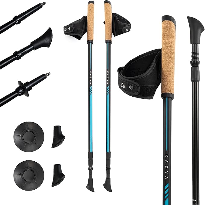 KADVA Kije Nordic Walking Luna niebieskie